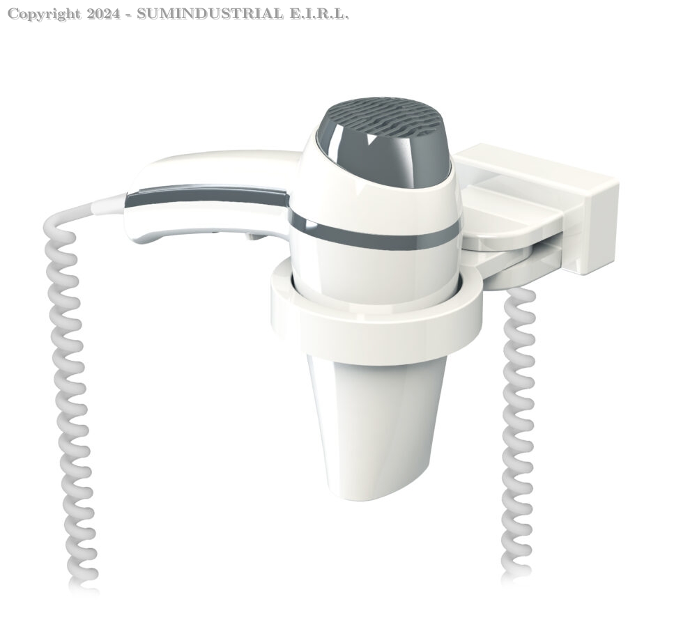 SECADORA DE CABELLO CLIPPER PRO BLANCO DE 1600W EMPOTRADA-JVD