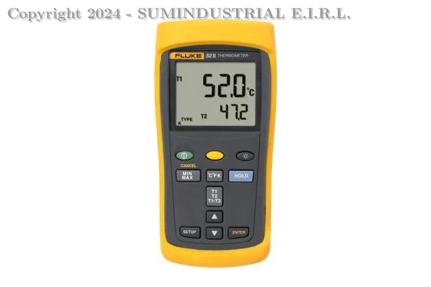 TERMÓMETRO DIGITAL DE DOBLE ENTRADA FLUKE 52 II 60HZ