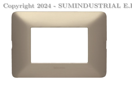 PLACA SOPORTE 3P CHAMPAGNE SATINADO AM503SM3CH