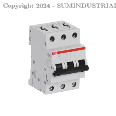 INTERR.TERMO.3X63A 20/6KA 230/400V C DIN, MOD S203-C63, ABB RIEL DIN