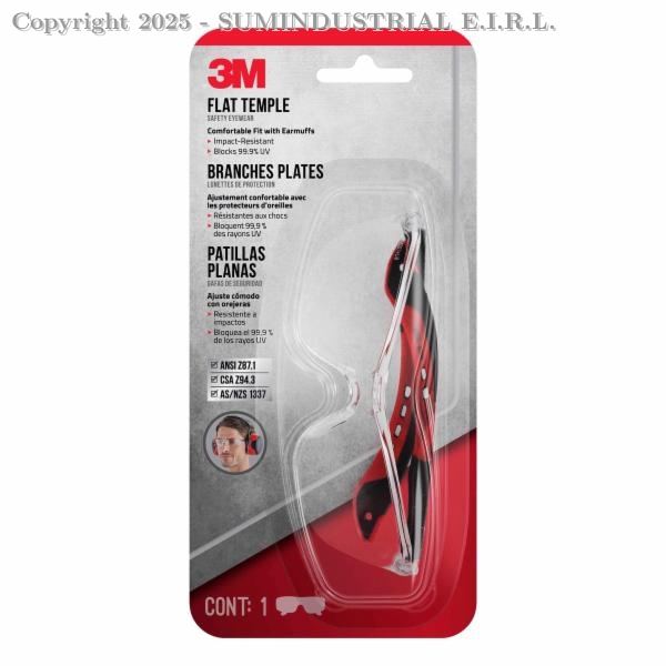 LENTES DE SEGURIDAD ALTO IMPACTO 3M LUNA CLARA 2830086