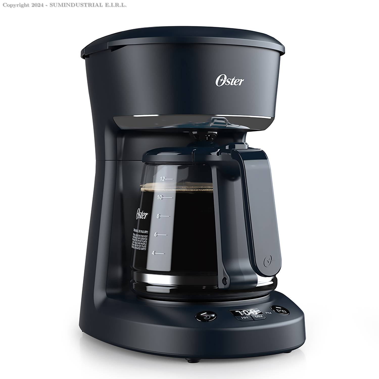 Cafetera de 12 tazas con filtro permanente BVSTDCS12B OSTER
