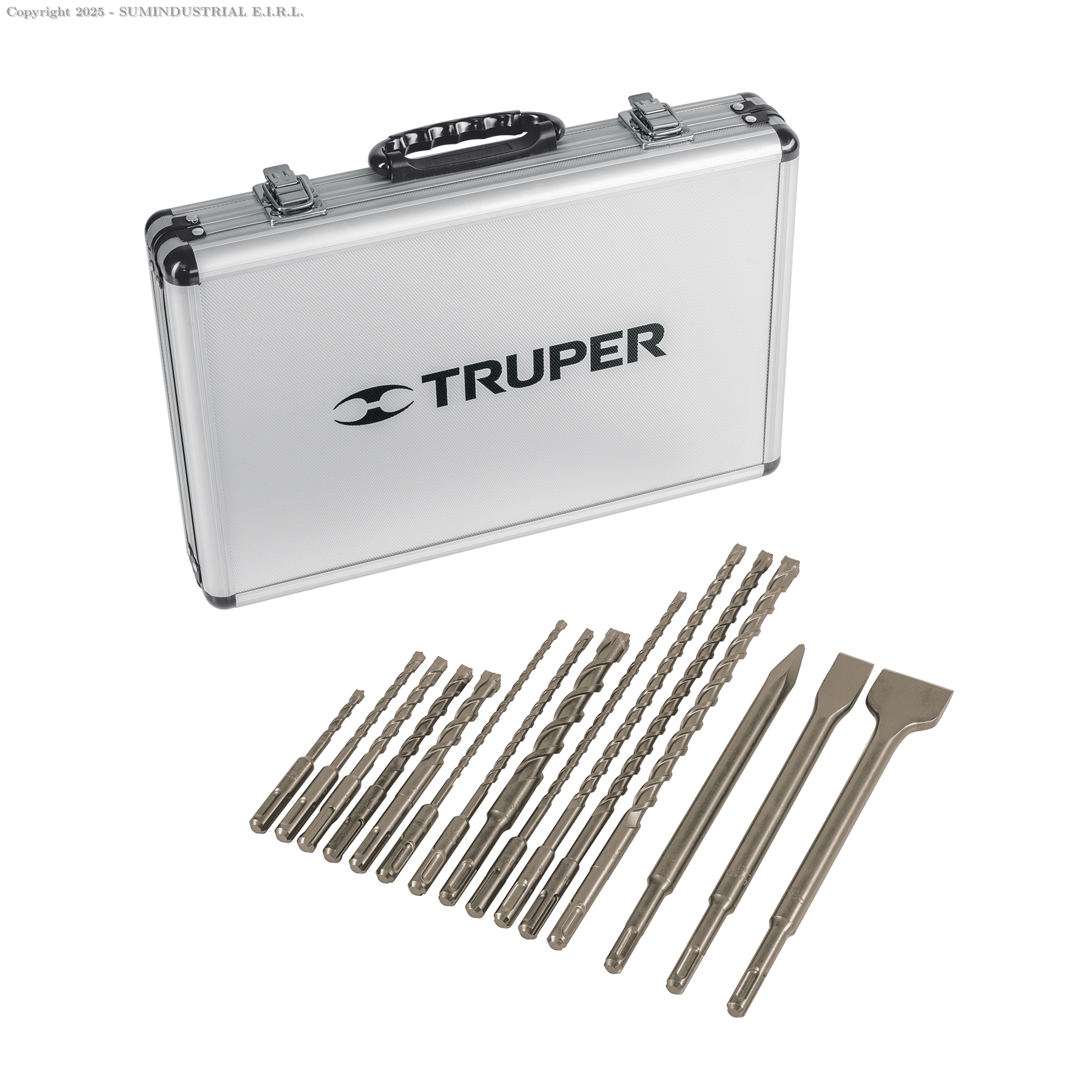 JUEGO DE 15 BROCAS Y CINCELES SDS PLUS EN ESTUCHE, JSDS-15 TRUPER 11897
