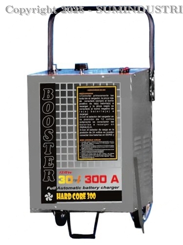 CARGADOR DE BATERÍA HARD CORE 300 USO PESADO 12/24V 30/300AMP BOOSTER